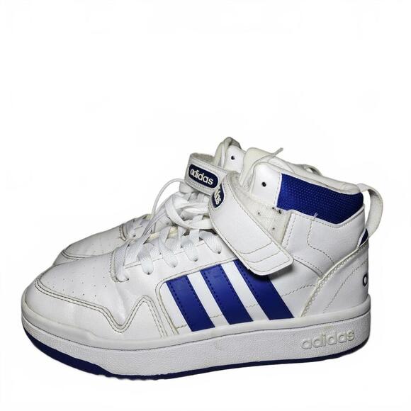 Adidas Men's Sneakers Size 7 White Blue High Top - Picture 2 of 9
